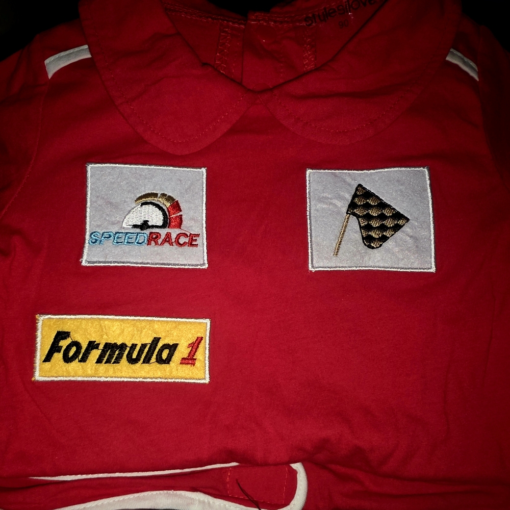 Red Baby Racing Romper - Picture 2 of 2